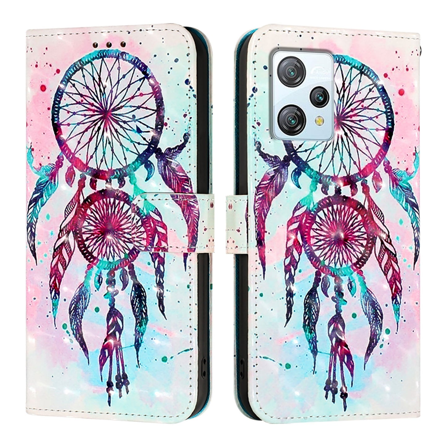 Blackview A53 Leather Flip Phone Case with 3D Painted Design, Card Holder, Wallet & Stand Function - Durable Protection & Easy Access