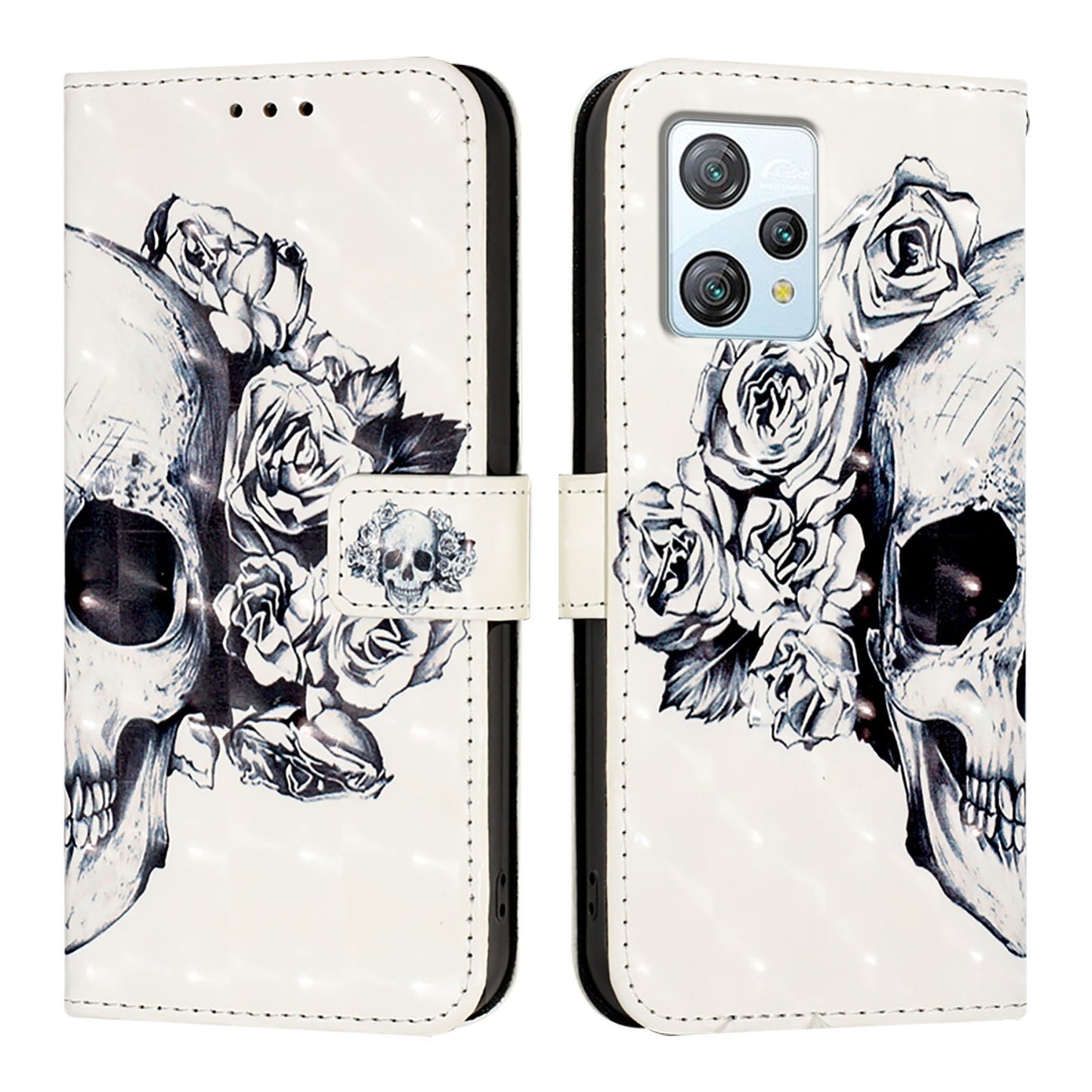 Blackview A53 Leather Flip Phone Case with 3D Painted Design, Card Holder, Wallet & Stand Function - Durable Protection & Easy Access