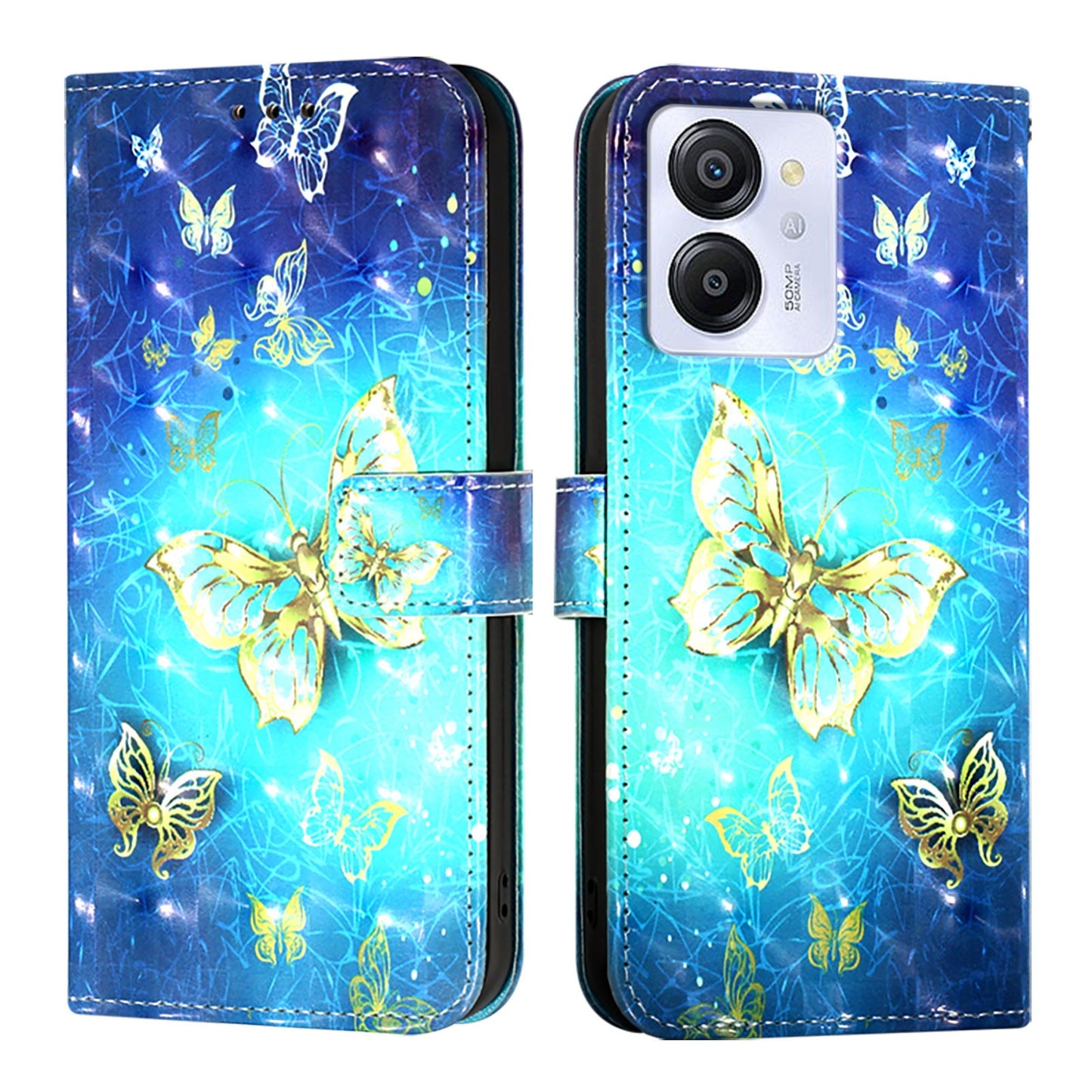 For Blackview Color 8 Leather Flip Phone Case with 3D Painted Design, Card Holder, Wallet & Stand Function - Durable Protection & Easy Access