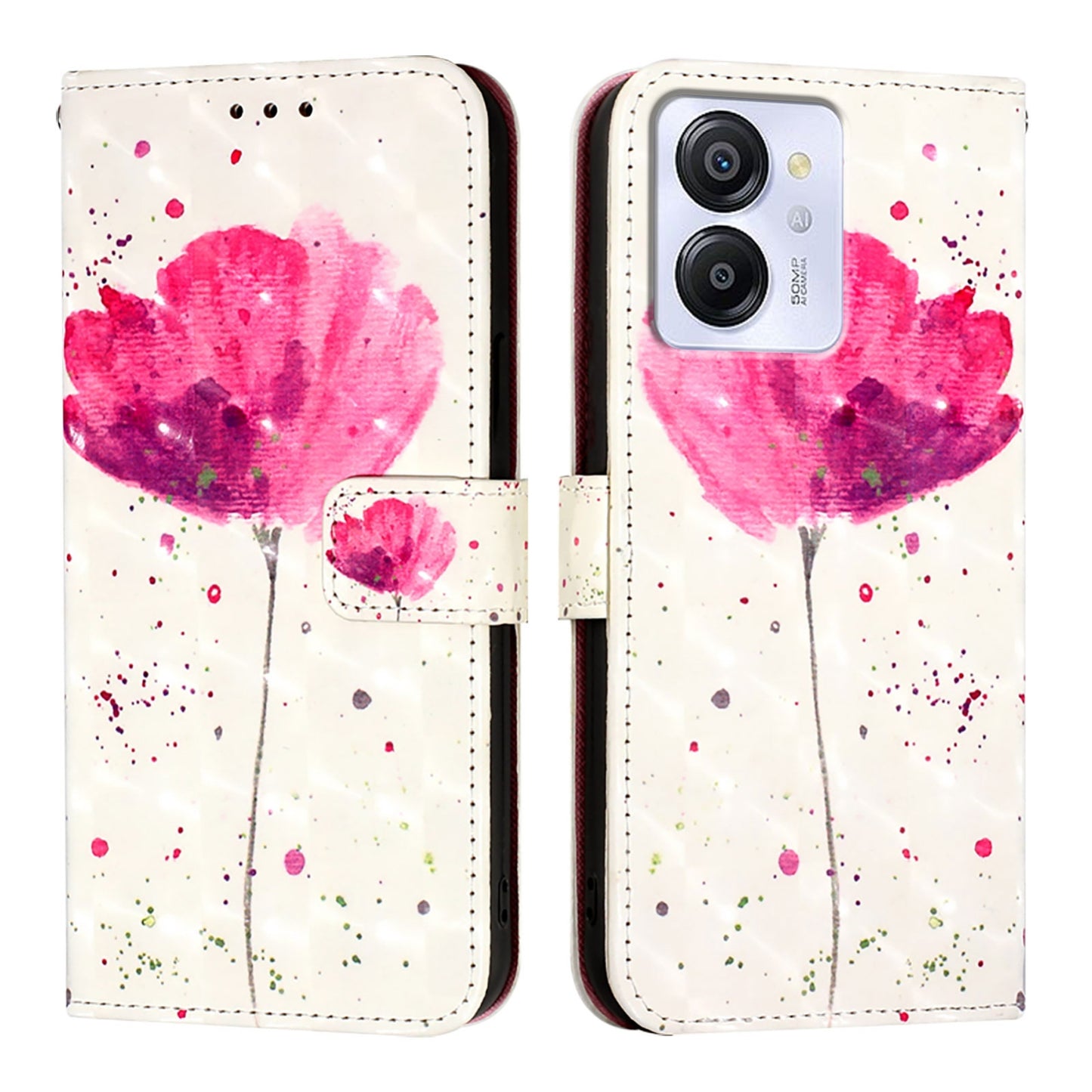 For Blackview Color 8 Leather Flip Phone Case with 3D Painted Design, Card Holder, Wallet & Stand Function - Durable Protection & Easy Access