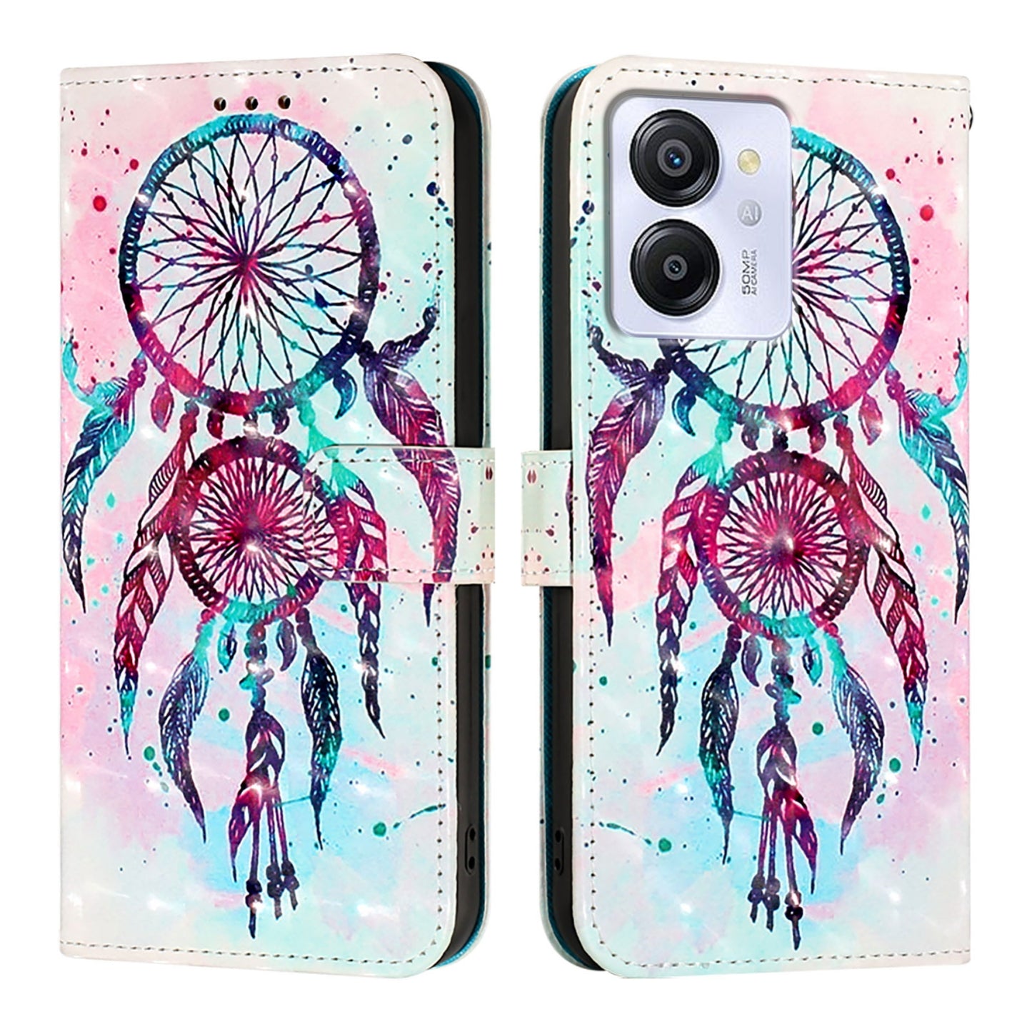 For Blackview Color 8 Leather Flip Phone Case with 3D Painted Design, Card Holder, Wallet & Stand Function - Durable Protection & Easy Access