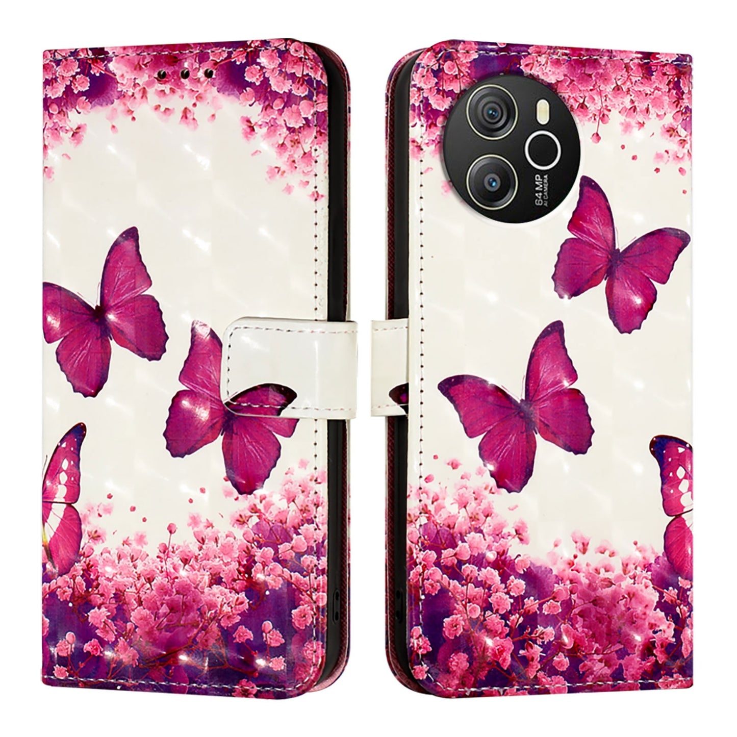 For Blackview Shark 8 Leather Flip Phone Case with 3D Painted Design, Card Holder, Wallet & Stand Function - Durable Protection & Easy Access