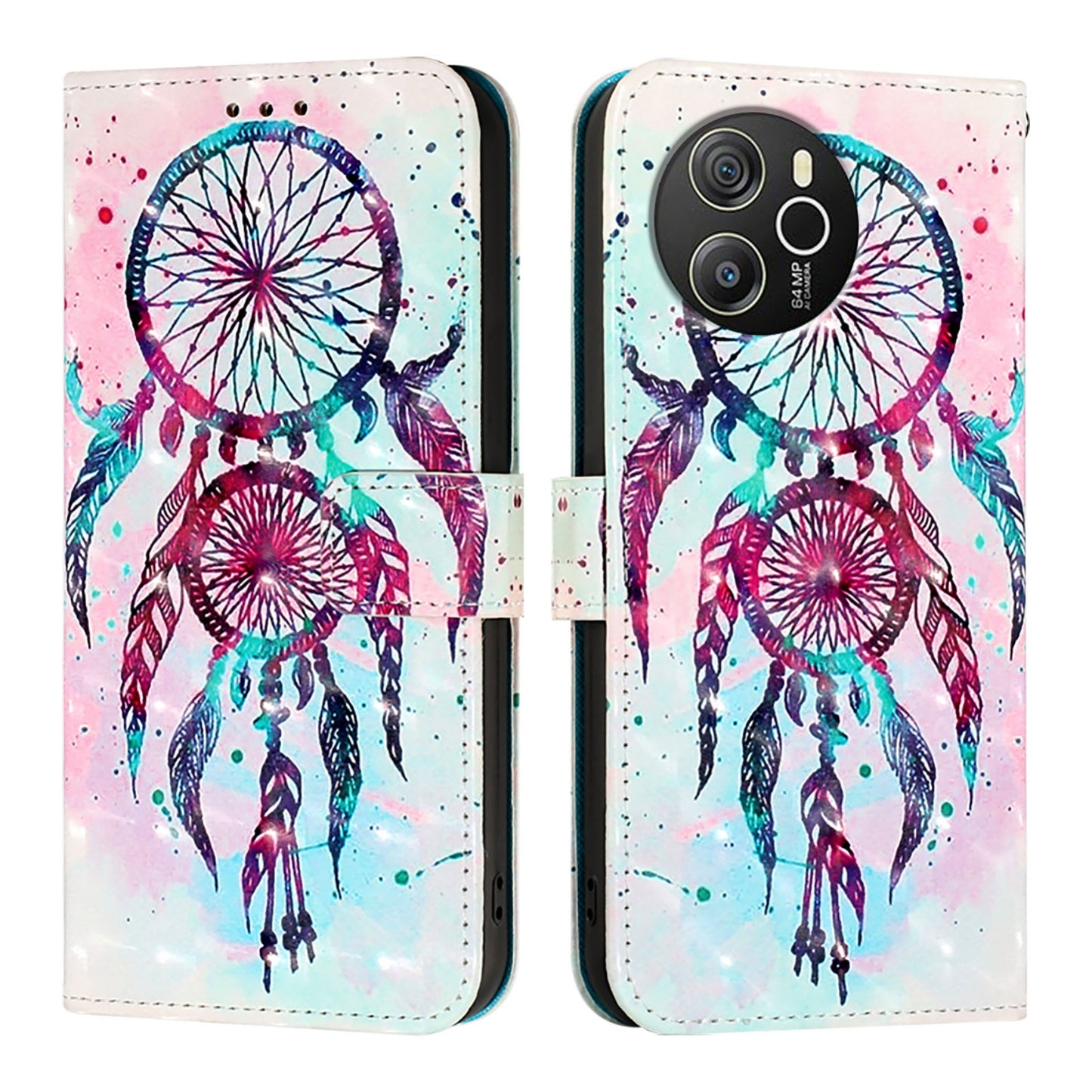 For Blackview Shark 8 Leather Flip Phone Case with 3D Painted Design, Card Holder, Wallet & Stand Function - Durable Protection & Easy Access