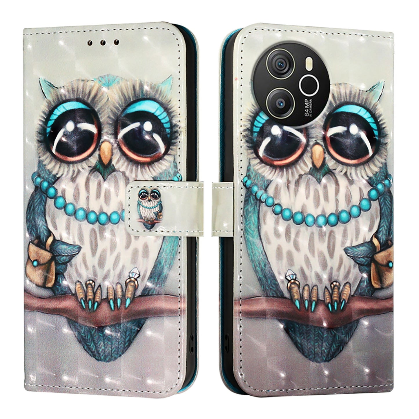 For Blackview Shark 8 Leather Flip Phone Case with 3D Painted Design, Card Holder, Wallet & Stand Function - Durable Protection & Easy Access