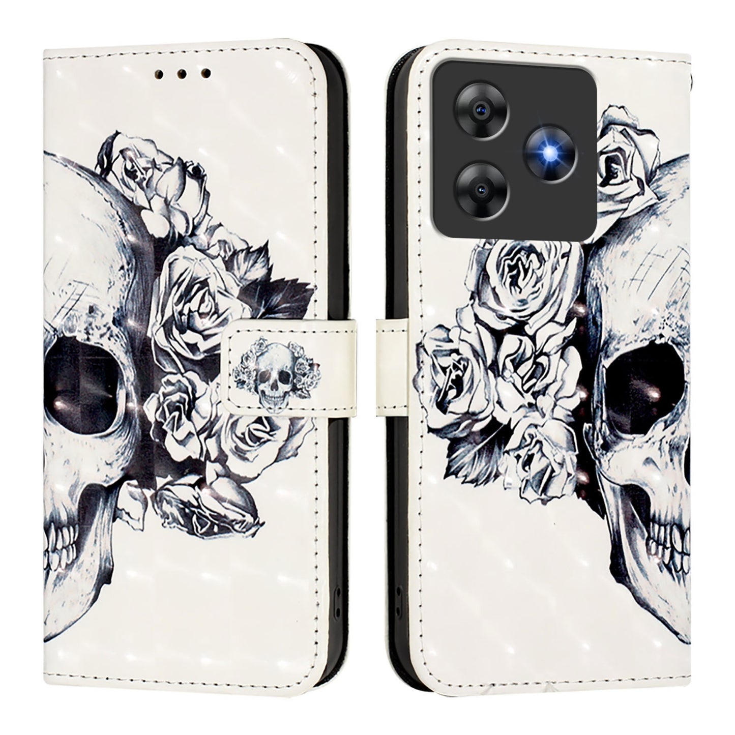 Blackview Wave 8C Leather Flip Phone Case with 3D Painted Design, Card Holder, Wallet & Stand Function - Durable Protection & Easy Access