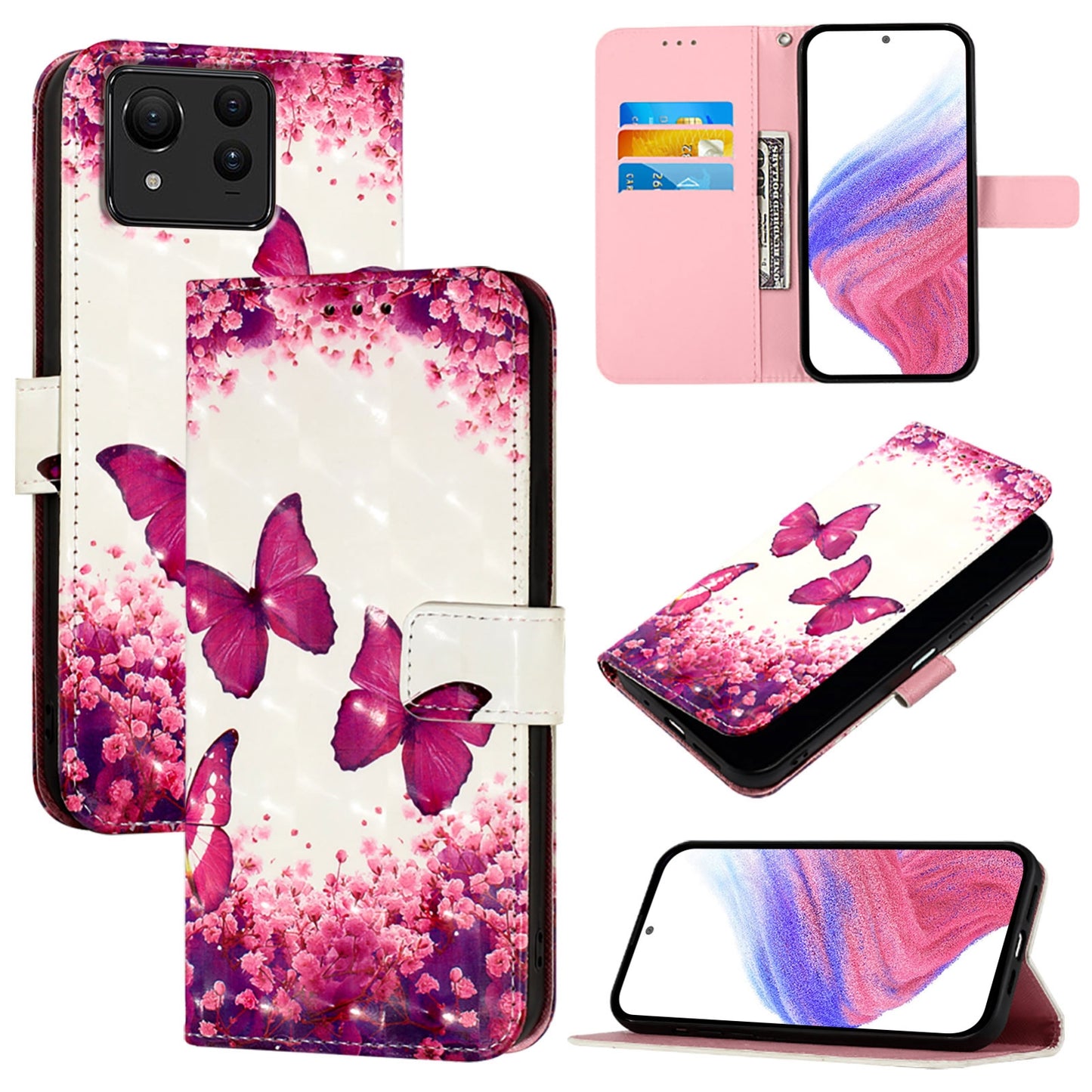 Asus Zenfone 11 Ultra Leather Flip Phone Case with 3D Painted Design, Card Holder, Wallet & Stand Function - Durable Protection & Easy Access