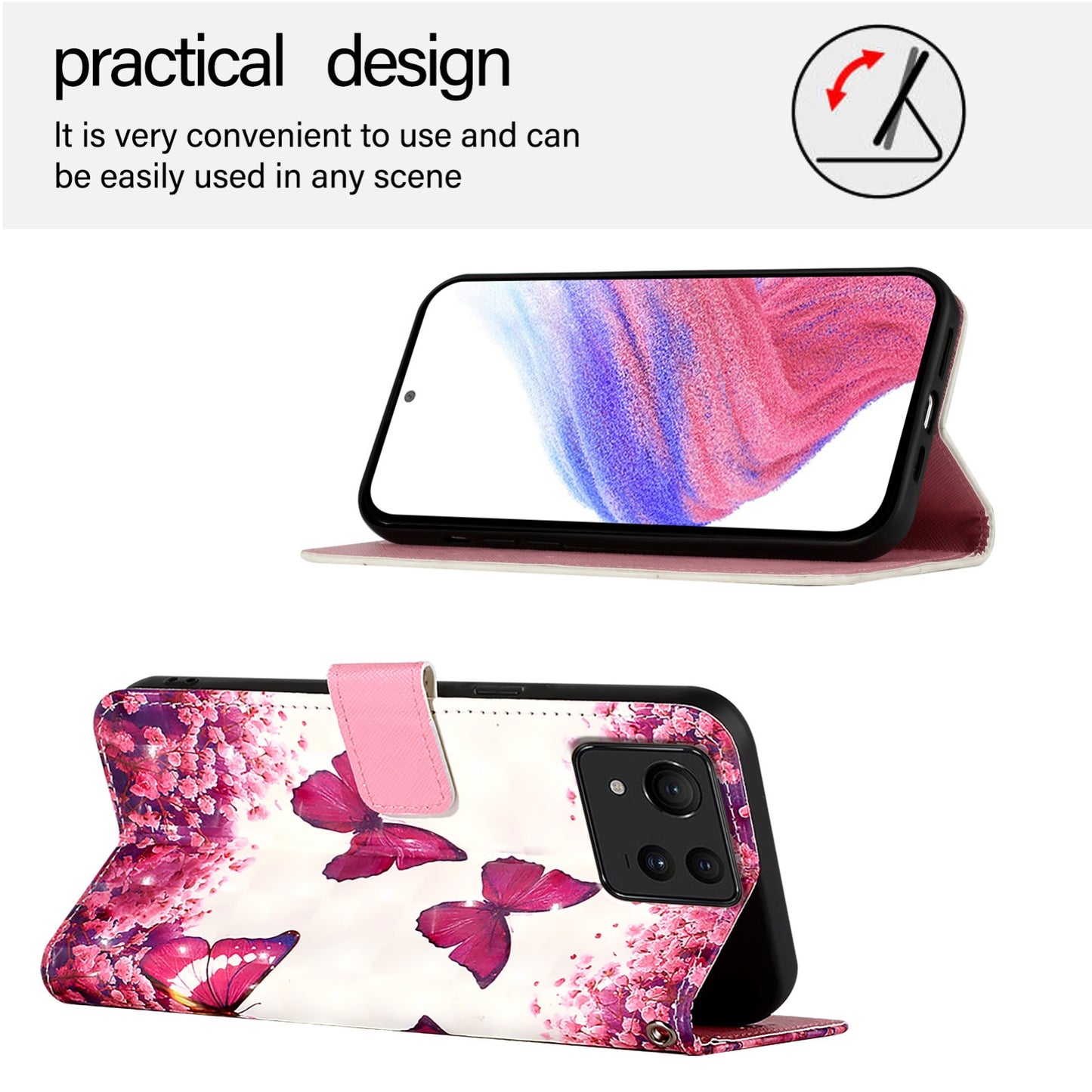 Asus Zenfone 11 Ultra Leather Flip Phone Case with 3D Painted Design, Card Holder, Wallet & Stand Function - Durable Protection & Easy Access
