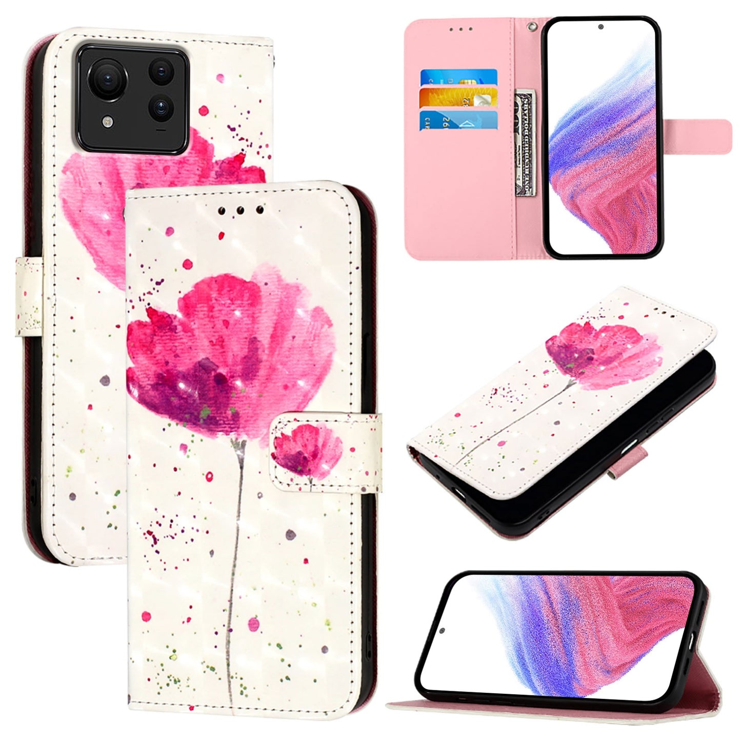 Asus Zenfone 11 Ultra Leather Flip Phone Case with 3D Painted Design, Card Holder, Wallet & Stand Function - Durable Protection & Easy Access