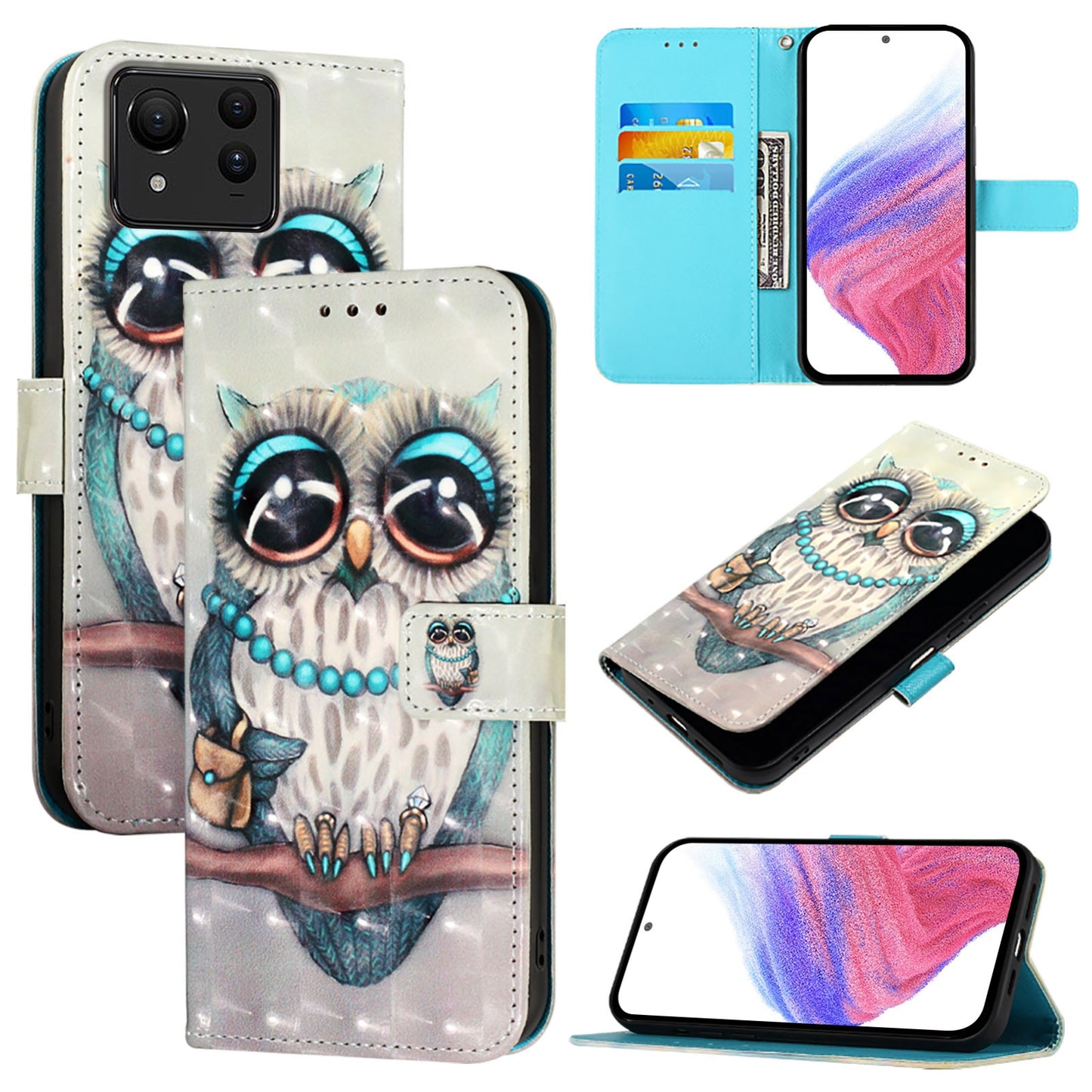 Asus Zenfone 11 Ultra Leather Flip Phone Case with 3D Painted Design, Card Holder, Wallet & Stand Function - Durable Protection & Easy Access