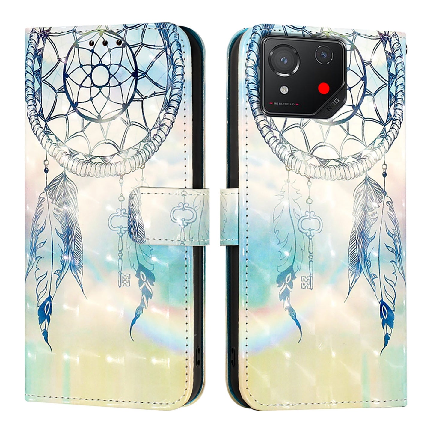 For Asus ROG Phone 8 Leather Flip Phone Case with 3D Painted Design, Card Holder, Wallet & Stand Function - Durable Protection & Easy Access