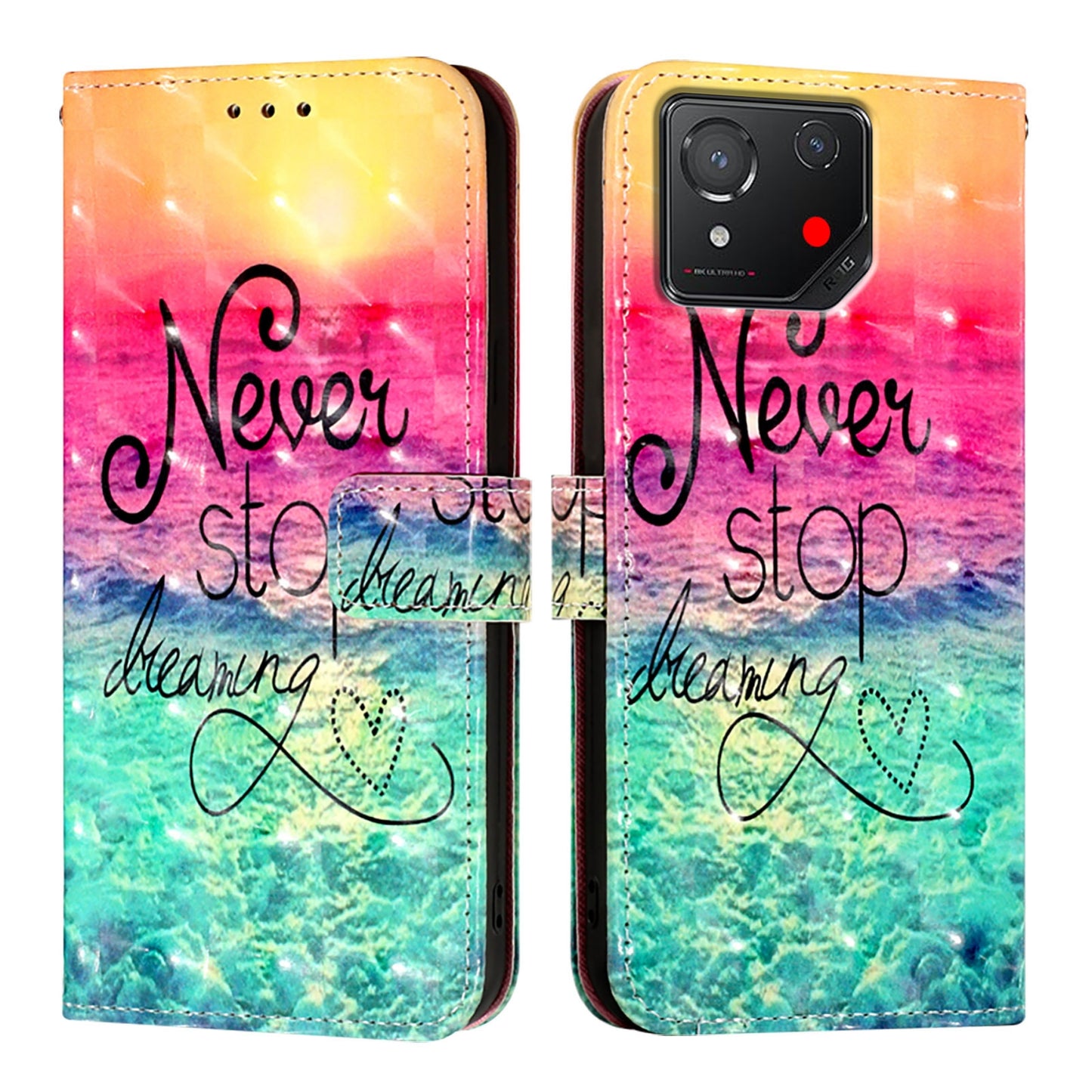 For Asus ROG Phone 8 Leather Flip Phone Case with 3D Painted Design, Card Holder, Wallet & Stand Function - Durable Protection & Easy Access