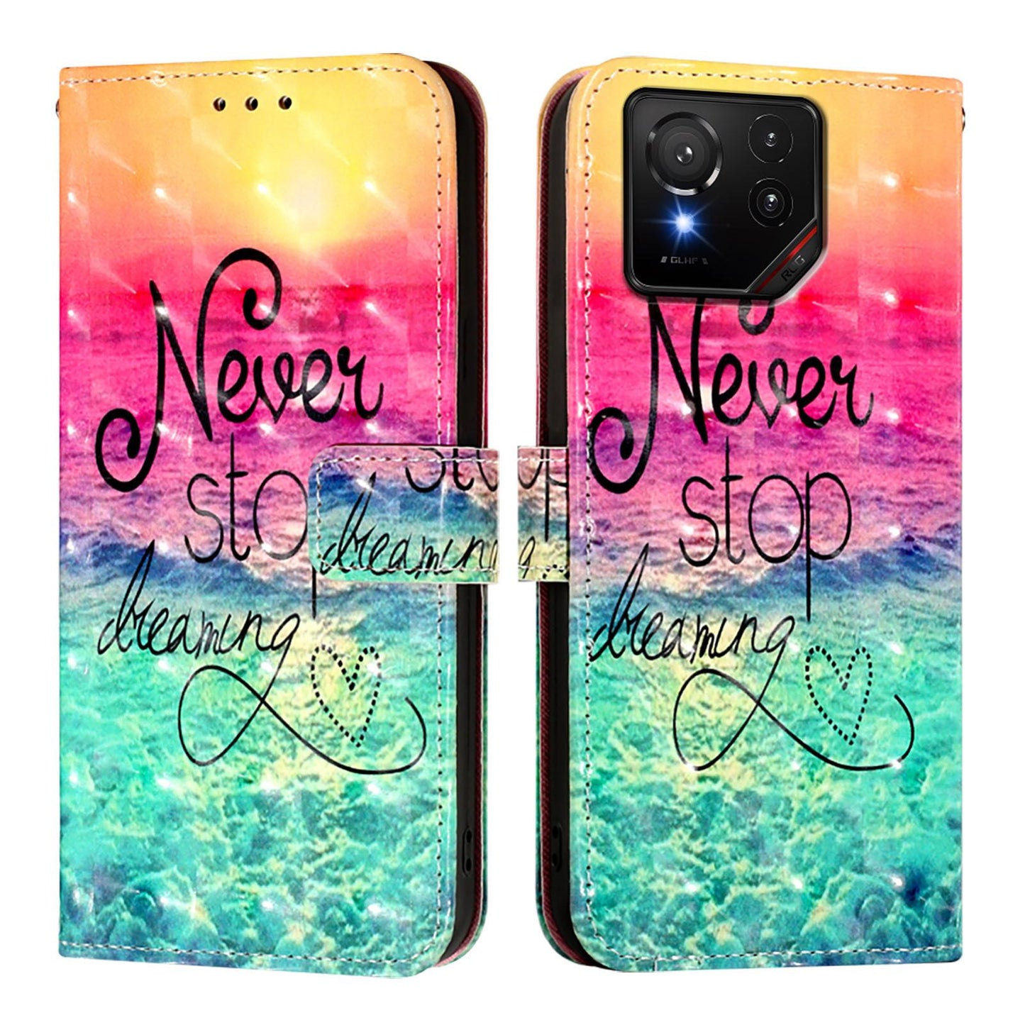 For Asus 9 Pro Leather Flip Phone Case with 3D Painted Design, Card Holder, Wallet & Stand Function - Durable Protection & Easy Access