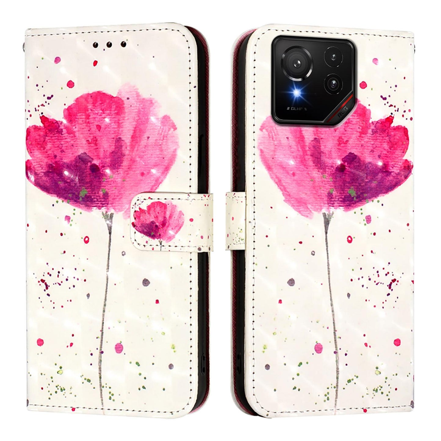 For Asus 9 Pro Leather Flip Phone Case with 3D Painted Design, Card Holder, Wallet & Stand Function - Durable Protection & Easy Access