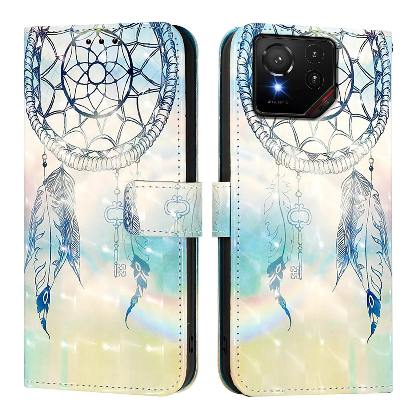 For Asus 9 Pro Leather Flip Phone Case with 3D Painted Design, Card Holder, Wallet & Stand Function - Durable Protection & Easy Access