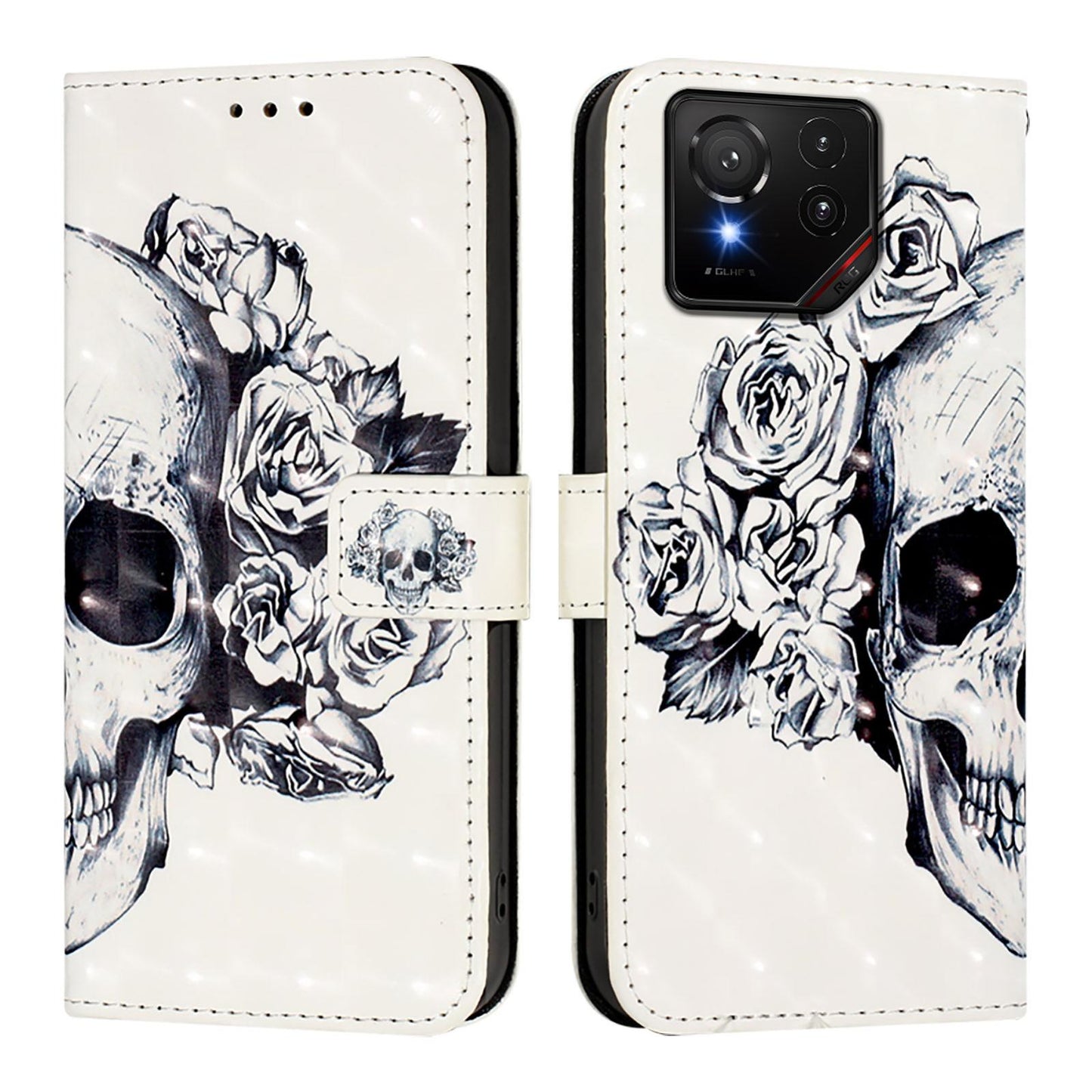 For Asus 9 Pro Leather Flip Phone Case with 3D Painted Design, Card Holder, Wallet & Stand Function - Durable Protection & Easy Access