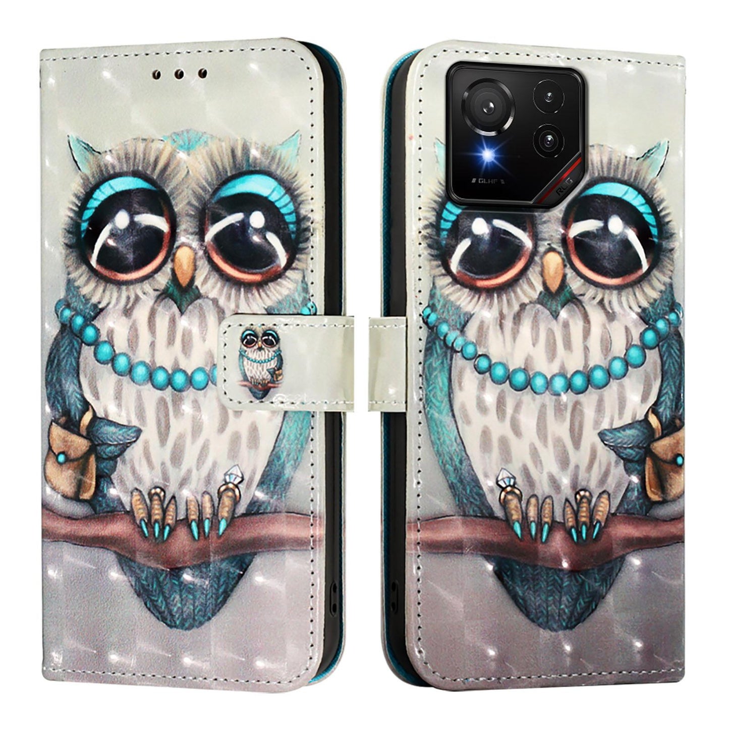 For Asus 9 Pro Leather Flip Phone Case with 3D Painted Design, Card Holder, Wallet & Stand Function - Durable Protection & Easy Access