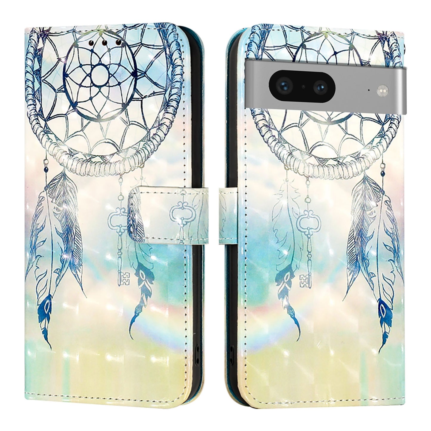 Google Pixel 7 Leather Flip Phone Case with 3D Painted Design, Card Holder, Wallet & Stand Function - Durable Protection & Easy Access