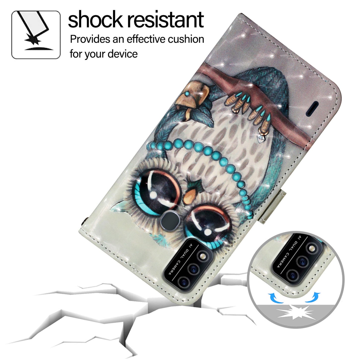 Itel A48 Leather Flip Phone Case with 3D Painted Design, Card Holder, Wallet & Stand Function - Durable Protection & Easy Access