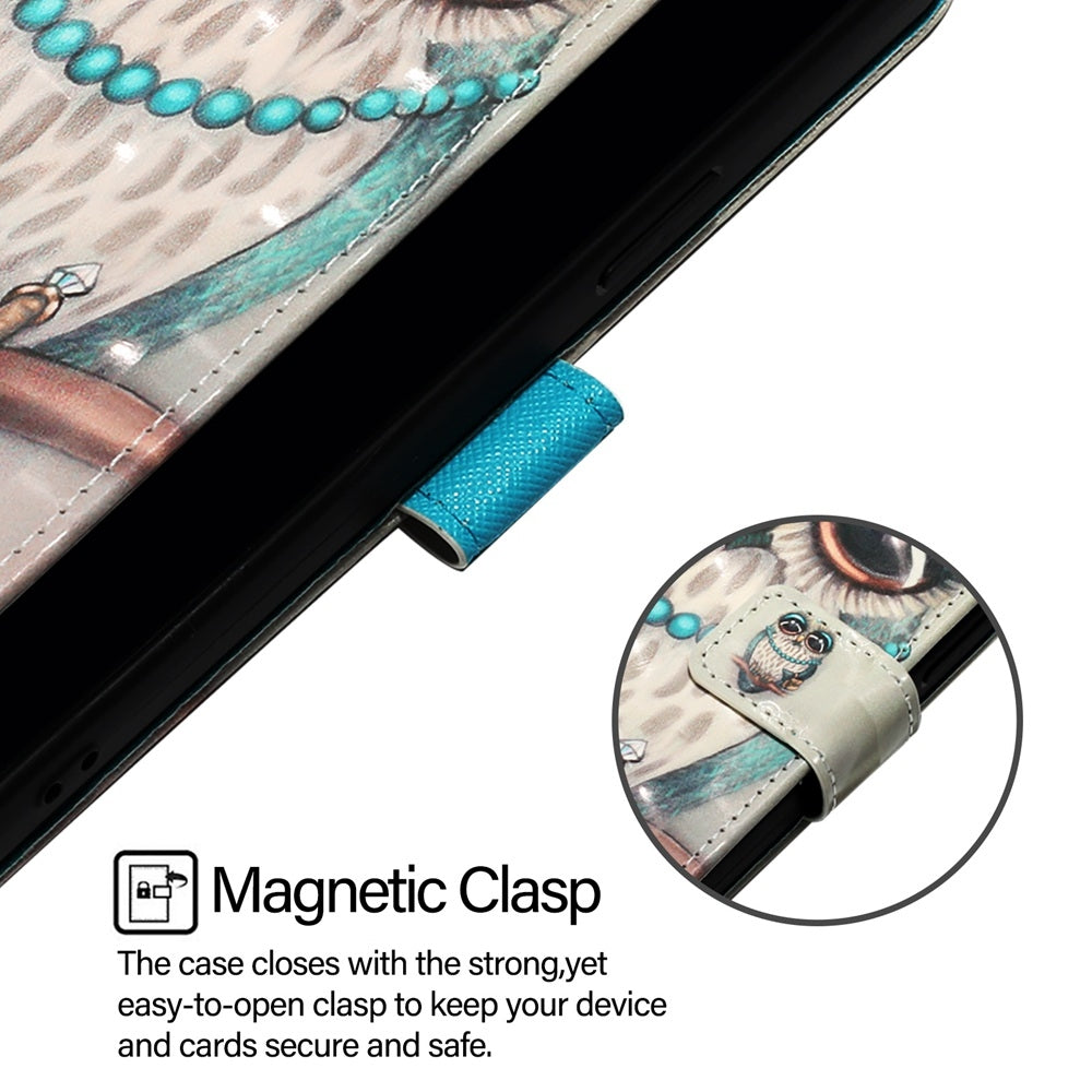 TCL 30 4G Leather Flip Phone Case with 3D Painted Design, Card Holder, Wallet & Stand Function - Durable Protection & Easy Access