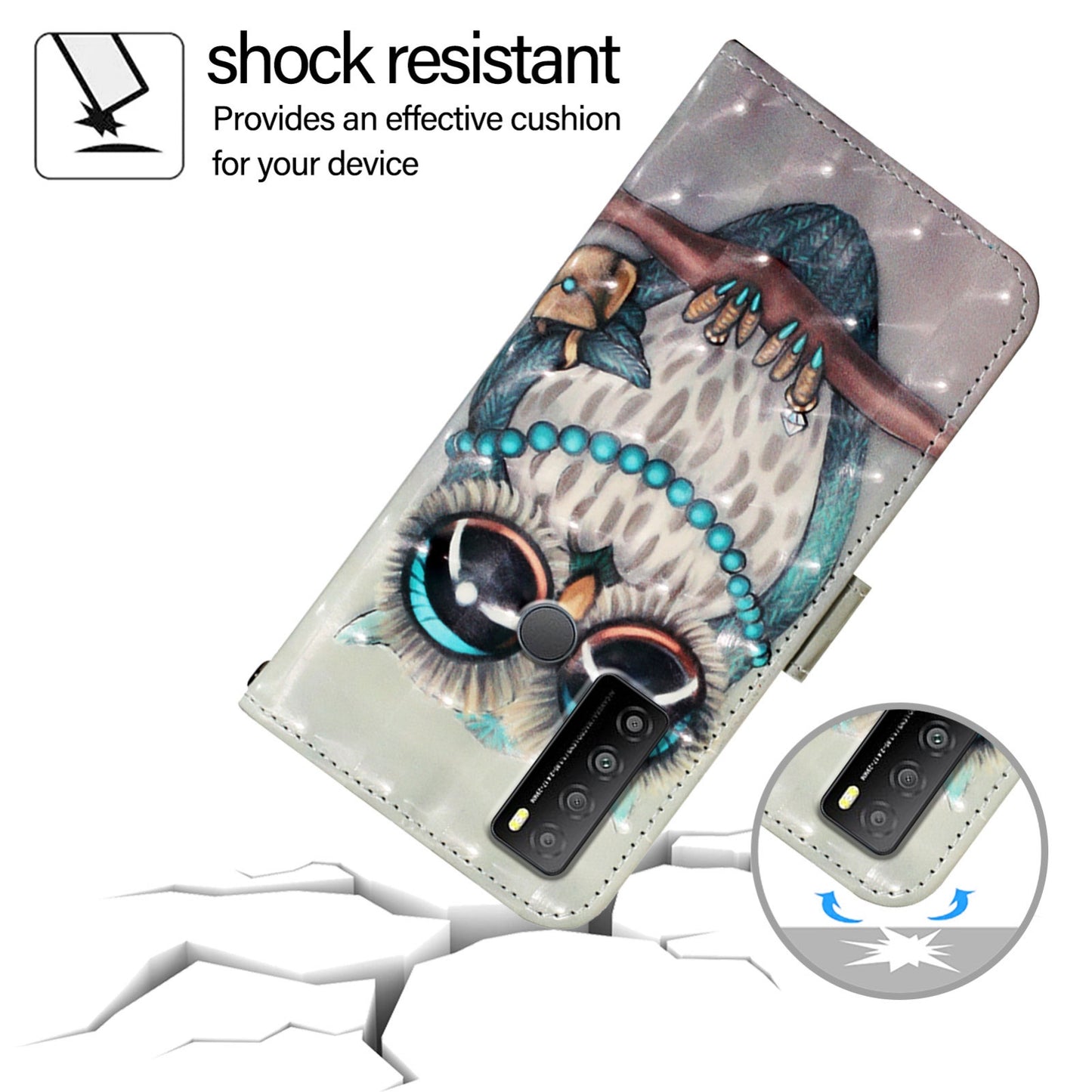 TCL 30 XL T701DL Leather Flip Phone Case with 3D Painted Design, Card Holder, Wallet & Stand Function - Durable Protection & Easy Access