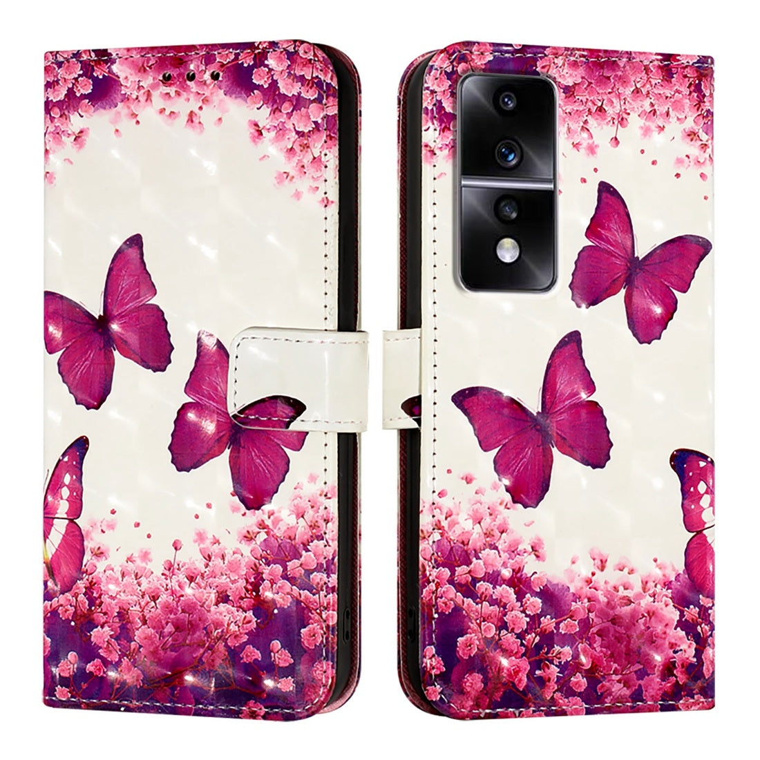 Honor 80 GT Leather Flip Phone Case with 3D Painted Design, Card Holder, Wallet & Stand Function - Durable Protection & Easy Access