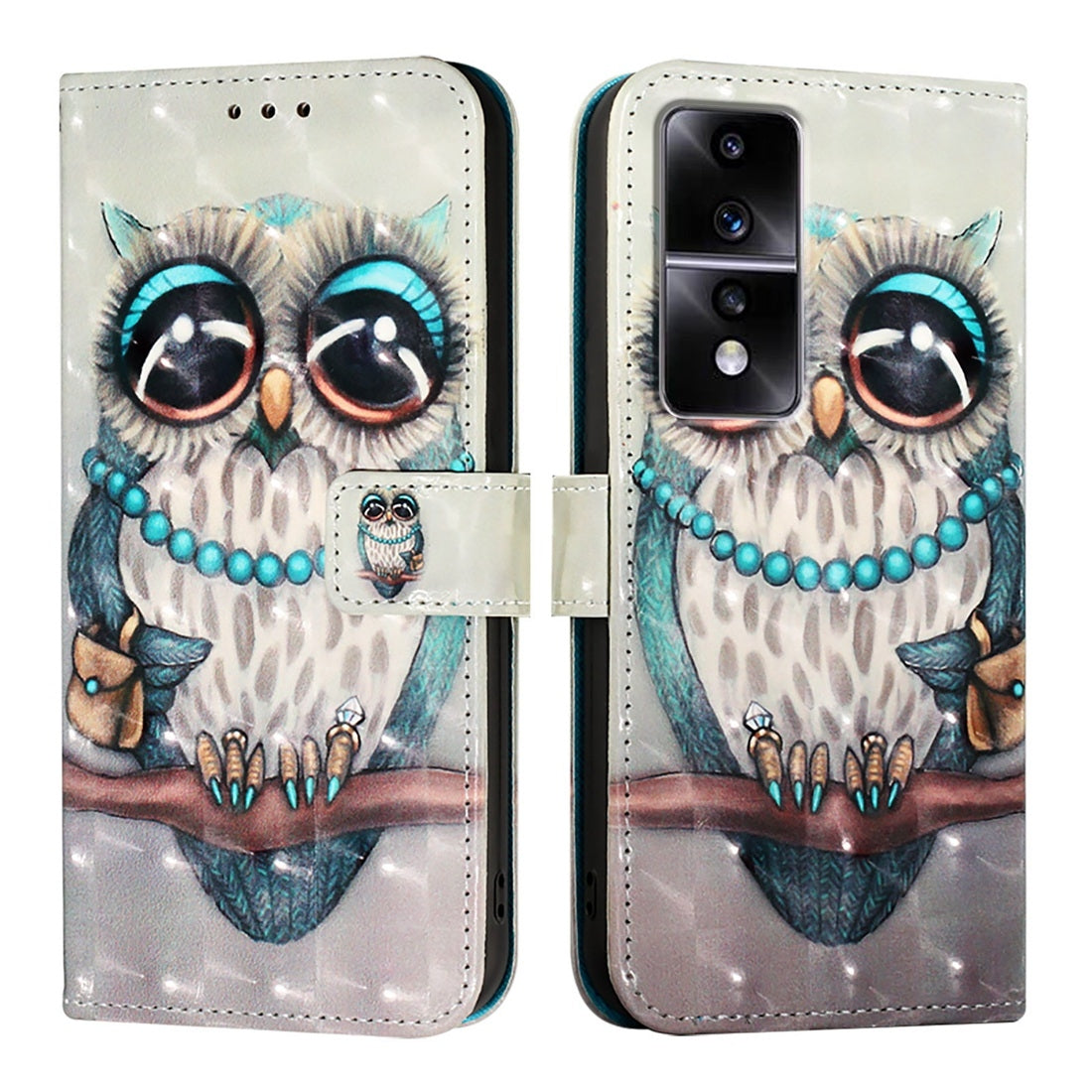 Honor 80 GT Leather Flip Phone Case with 3D Painted Design, Card Holder, Wallet & Stand Function - Durable Protection & Easy Access