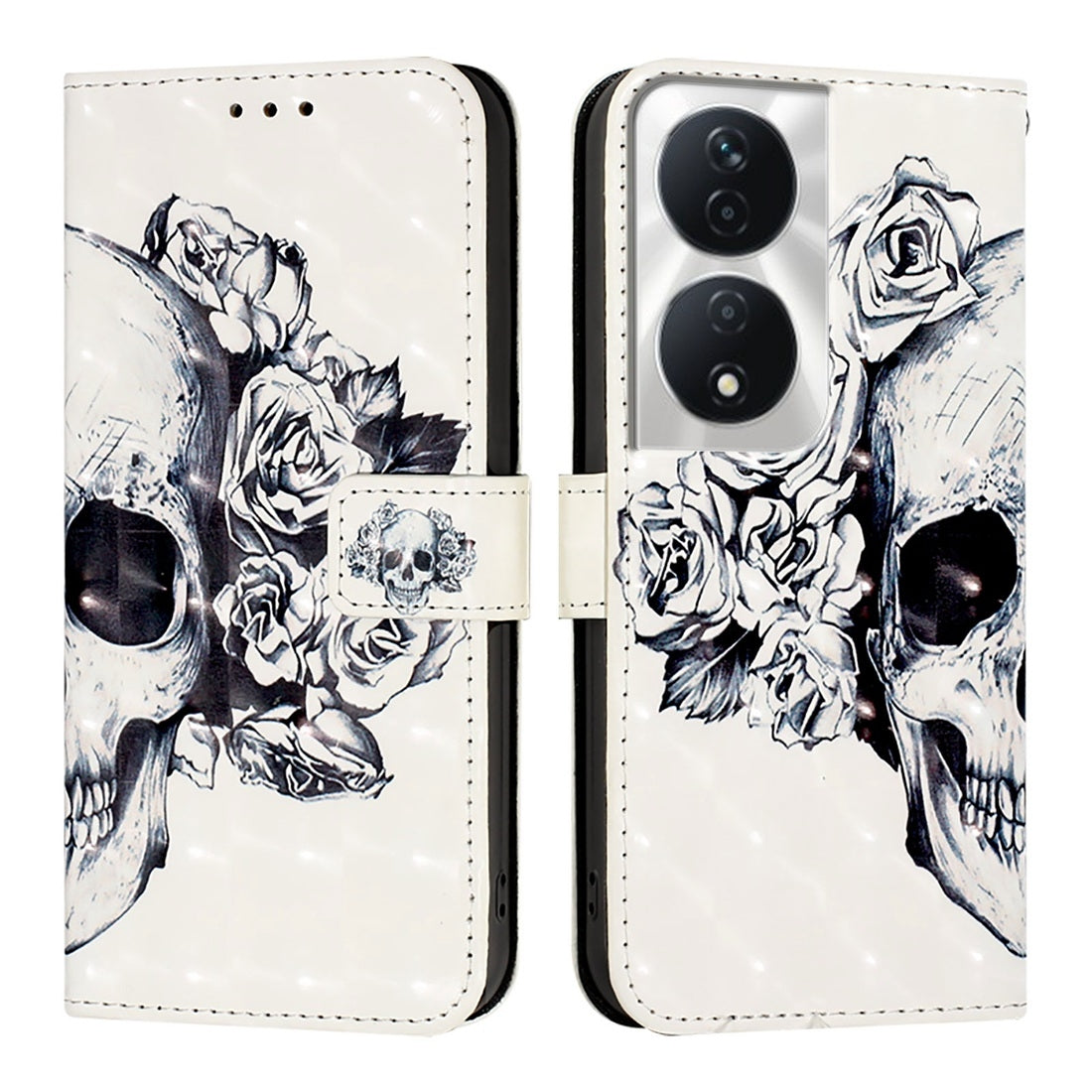 Honor 5G Global Leather Flip Phone Case with 3D Painted Design, Card Holder, Wallet & Stand Function - Durable Protection & Easy Access