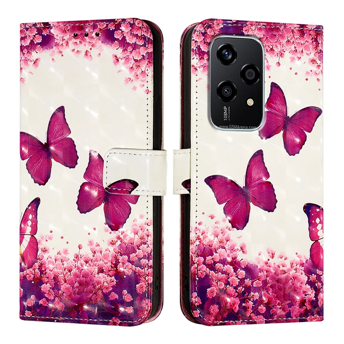 Honor 200 Lite Global Leather Flip Phone Case with 3D Painted Design, Card Holder, Wallet & Stand Function - Durable Protection & Easy Access