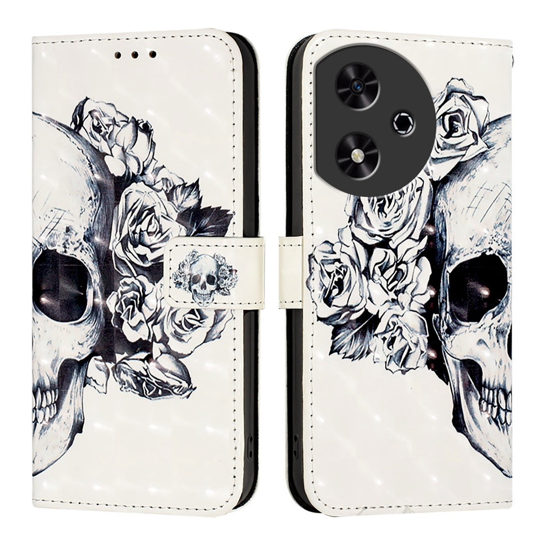 Honor Play 50 Leather Flip Phone Case with 3D Painted Design, Card Holder, Wallet & Stand Function - Durable Protection & Easy Access