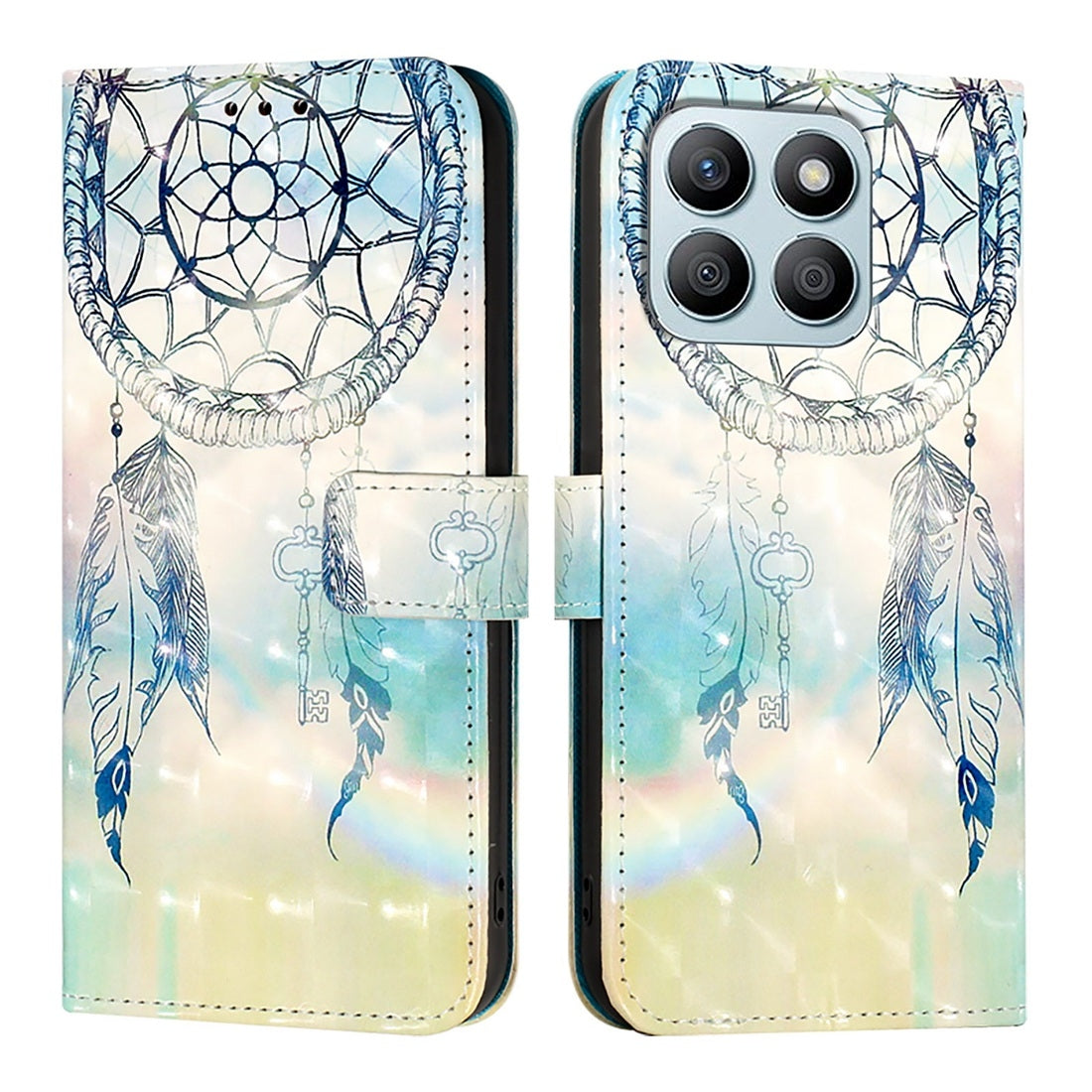 Honor X8b Global Leather Flip Phone Case with 3D Painted Design, Card Holder, Wallet & Stand Function - Durable Protection & Easy Access