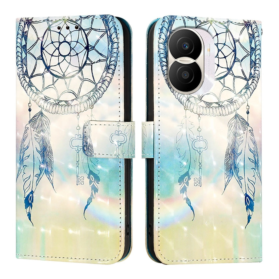 Honor X40i Leather Flip Phone Case with 3D Painted Design, Card Holder, Wallet & Stand Function - Durable Protection & Easy Access