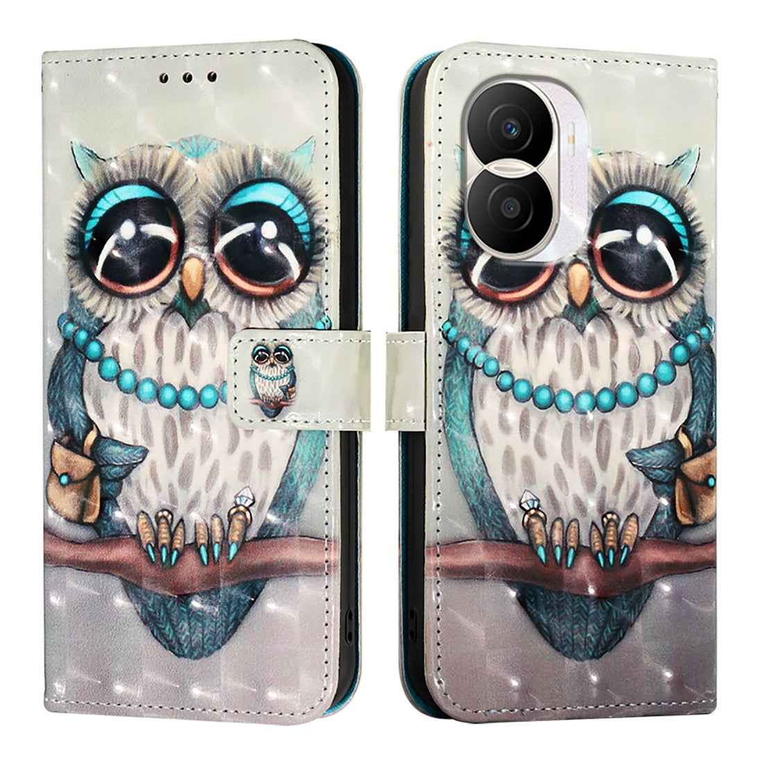 Honor X40i Leather Flip Phone Case with 3D Painted Design, Card Holder, Wallet & Stand Function - Durable Protection & Easy Access