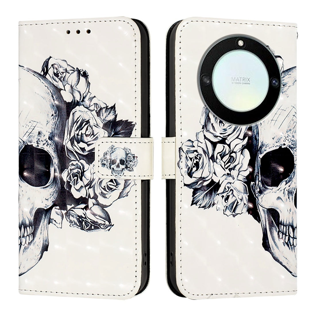 Honor Magic5 Lite Leather Flip Phone Case with 3D Painted Design, Card Holder, Wallet & Stand Function - Durable Protection & Easy Access