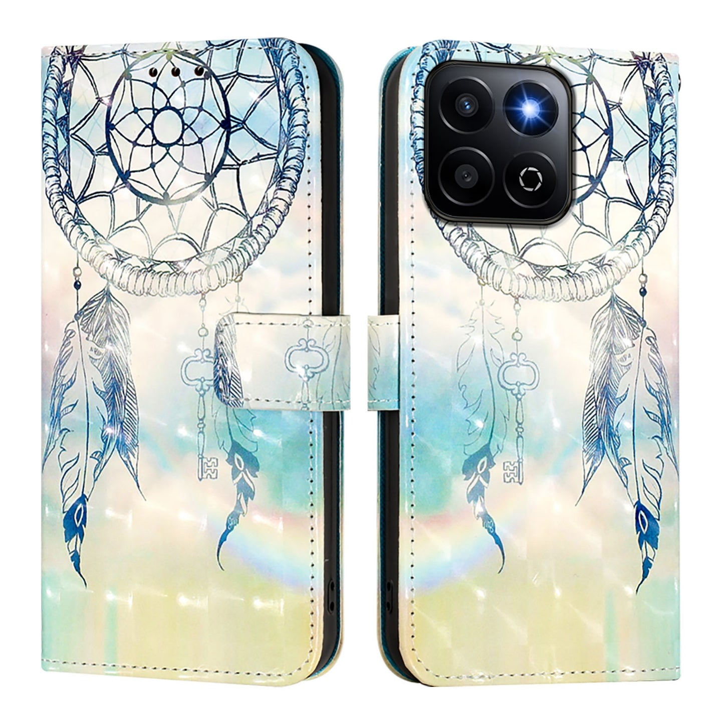 Honor 200 Smart 5G Global Leather Flip Phone Case with 3D Painted Design, Card Holder, Wallet & Stand Function - Durable Protection & Easy Access