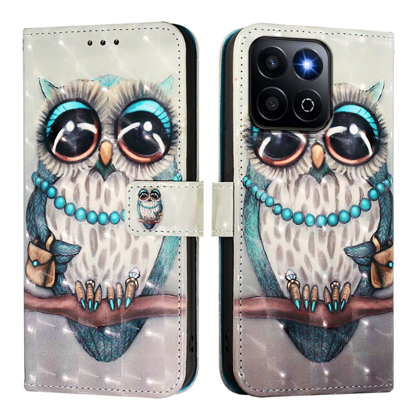 Honor 200 Smart 5G Global Leather Flip Phone Case with 3D Painted Design, Card Holder, Wallet & Stand Function - Durable Protection & Easy Access