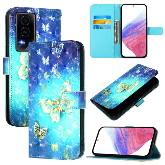Honor GT Leather Flip Phone Case with 3D Painted Design, Card Holder, Wallet & Stand Function - Durable Protection & Easy Access