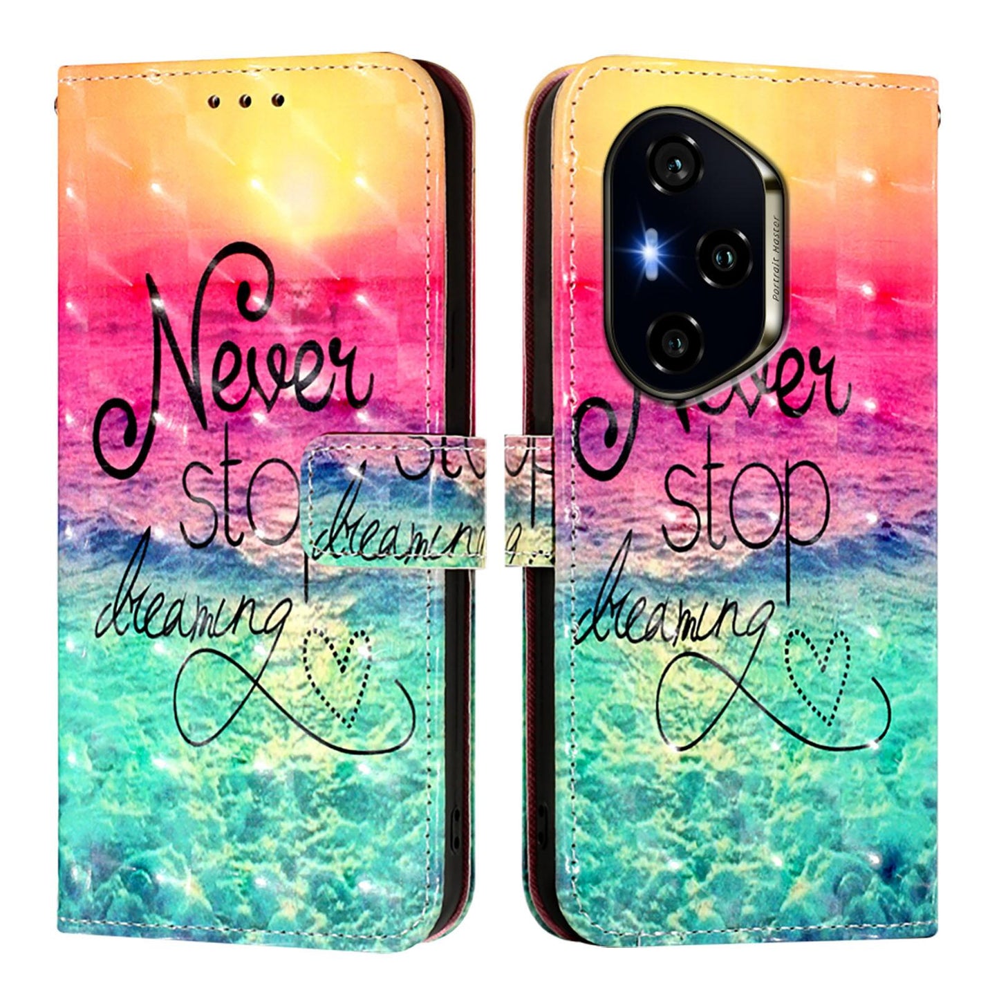 Honor 300 Ultra Leather Flip Phone Case with 3D Painted Design, Card Holder, Wallet & Stand Function - Durable Protection & Easy Access