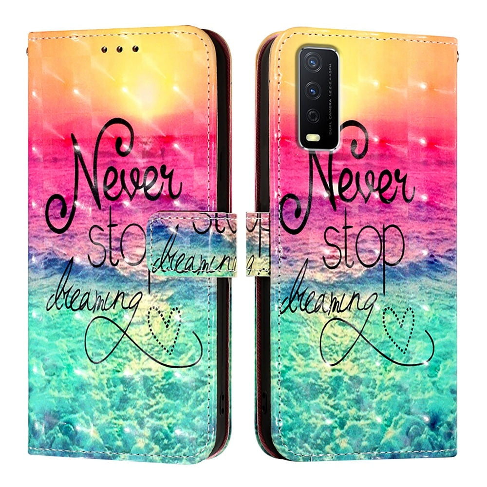 For vivo Y20g Leather Flip Phone Case with 3D Painted Design, Card Holder, Wallet & Stand Function - Durable Protection & Easy Access