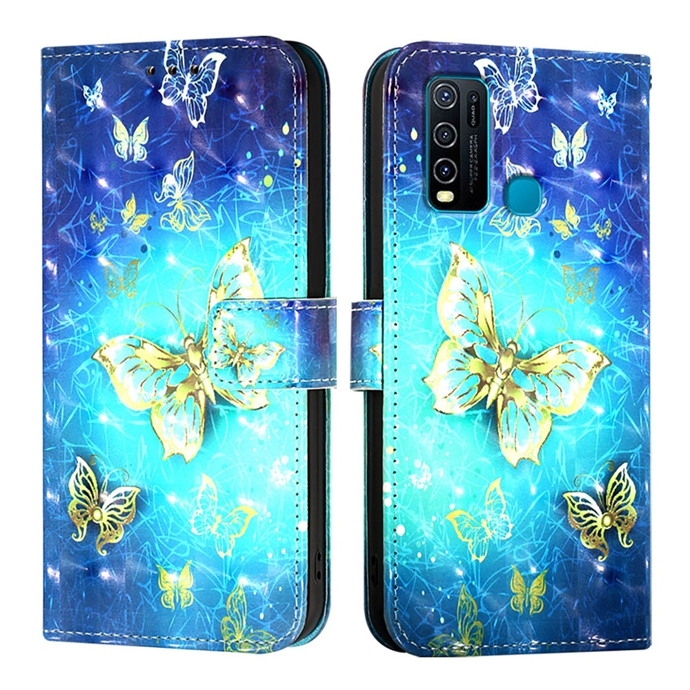 For vivo Y30 4G Global Leather Flip Phone Case with 3D Painted Design, Card Holder, Wallet & Stand Function - Durable Protection & Easy Access