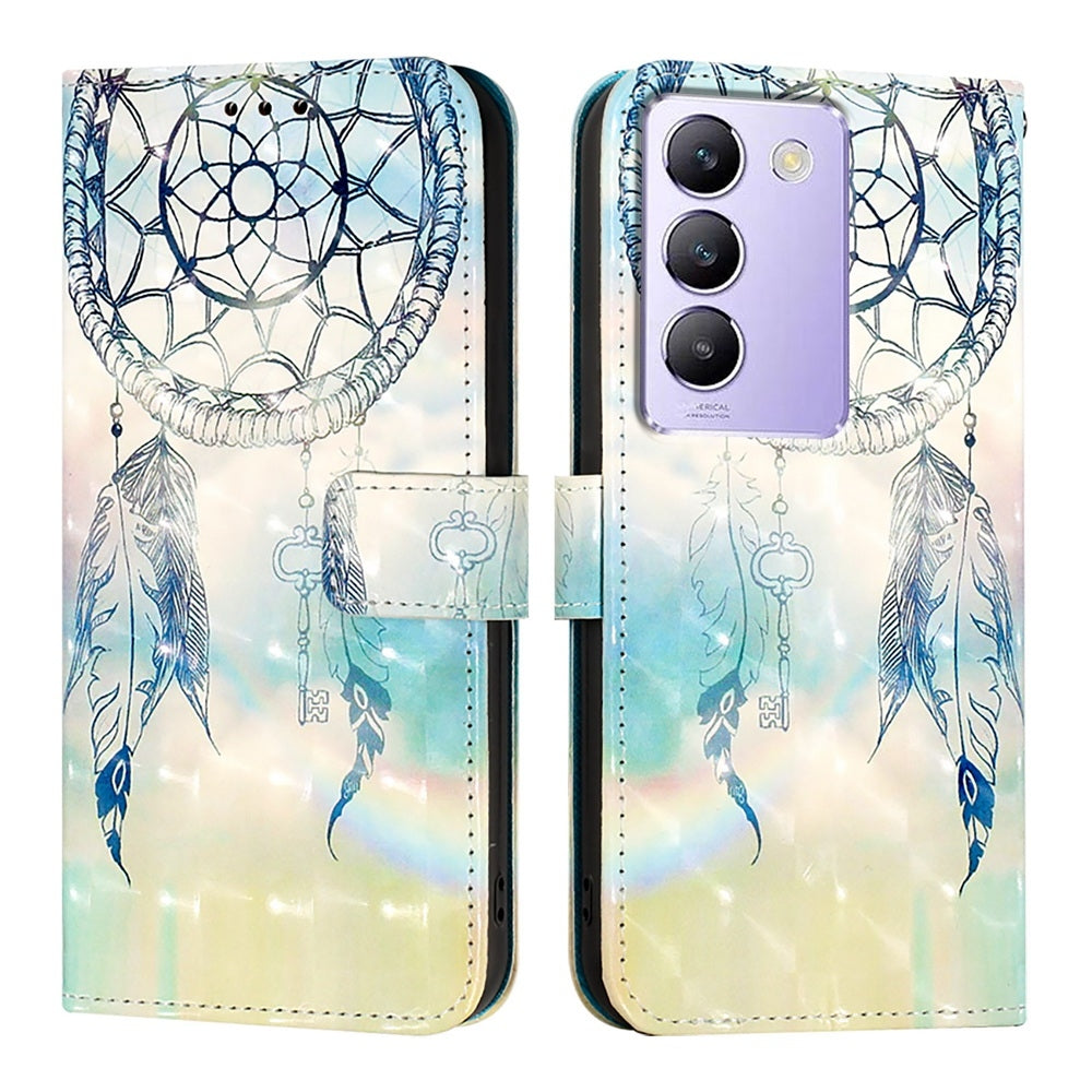 For vivo Y200e 5G Global Leather Flip Phone Case with 3D Painted Design, Card Holder, Wallet & Stand Function - Durable Protection & Easy Access