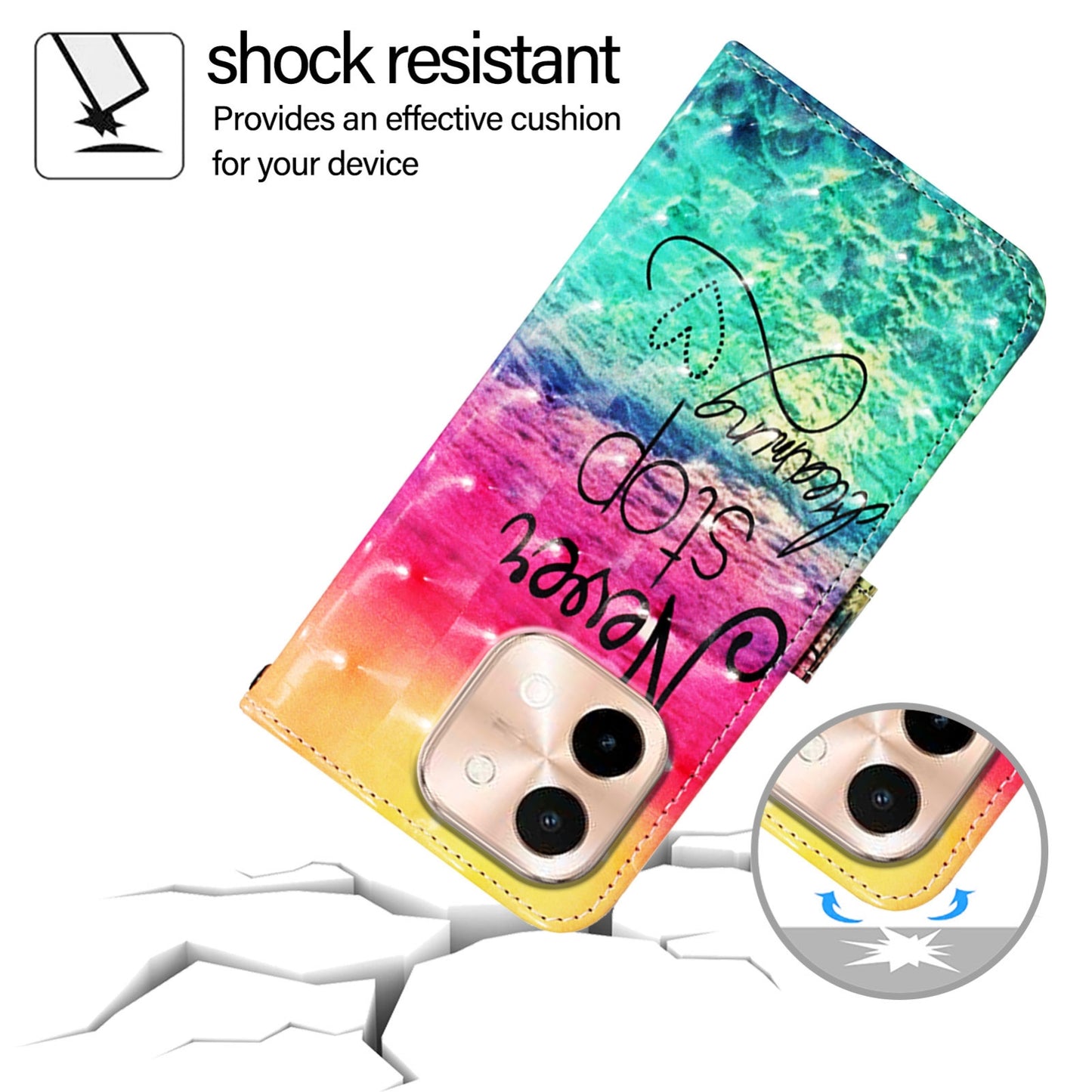 For vivo Y28 4G Leather Flip Phone Case with 3D Painted Design, Card Holder, Wallet & Stand Function - Durable Protection & Easy Access