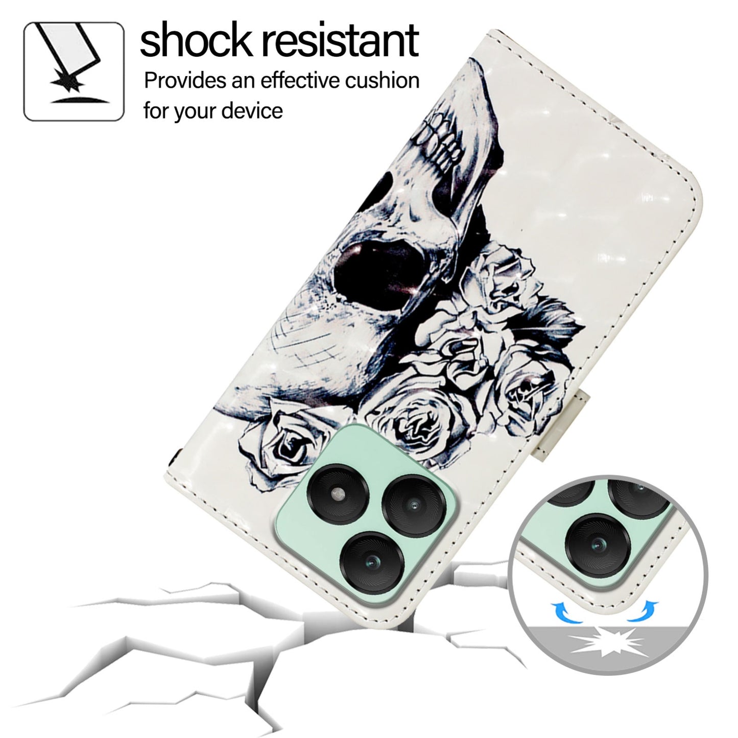 Wiko T20 Leather Flip Phone Case with 3D Painted Design, Card Holder, Wallet & Stand Function - Durable Protection & Easy Access