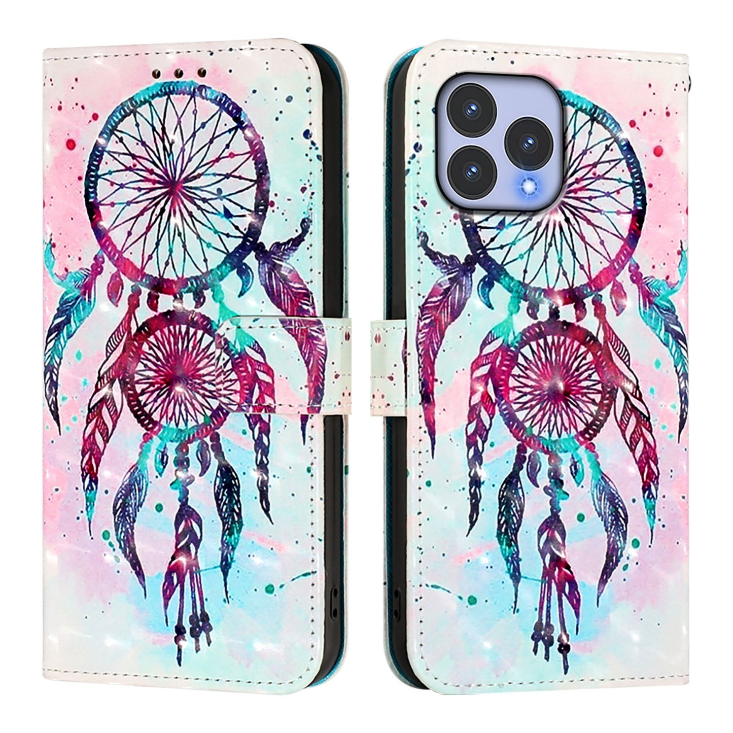 For Wiko T60 Leather Flip Phone Case with 3D Painted Design, Card Holder, Wallet & Stand Function - Durable Protection & Easy Access