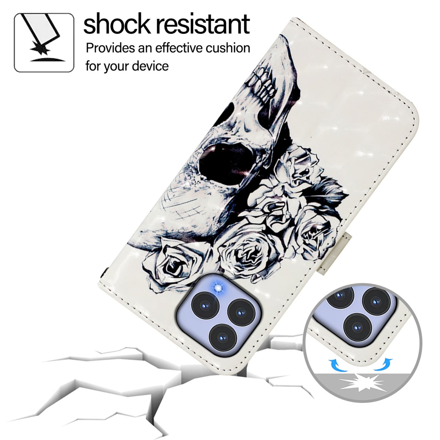 Wiko T60 Leather Flip Phone Case with 3D Painted Design, Card Holder, Wallet & Stand Function - Durable Protection & Easy Access