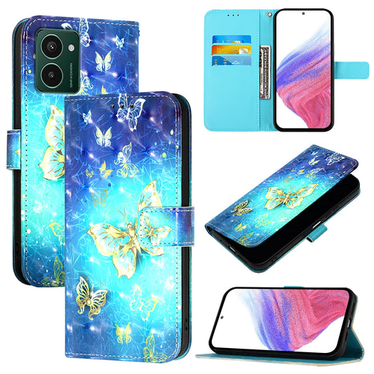 HMD Pulse Pro Leather Flip Phone Case with 3D Painted Design, Card Holder, Wallet & Stand Function - Durable Protection & Easy Access