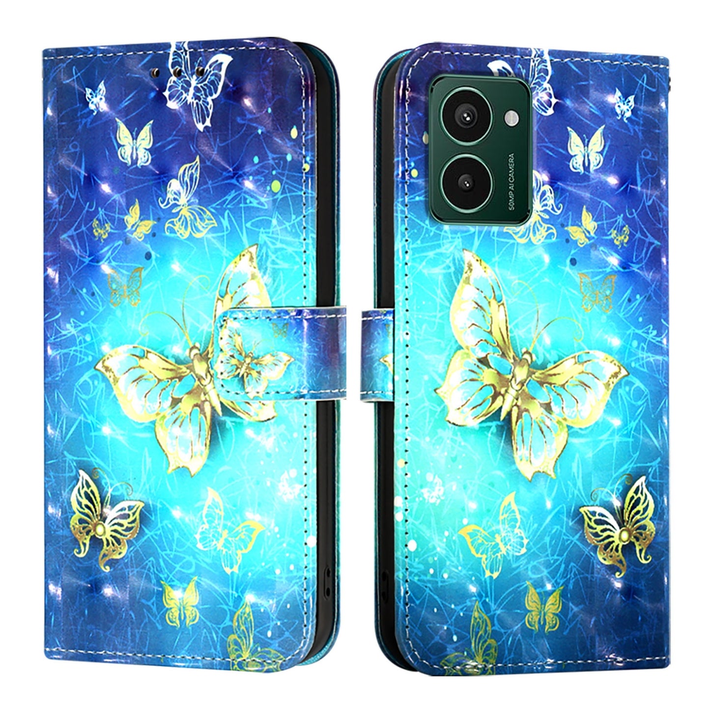 HMD Pulse Pro Leather Flip Phone Case with 3D Painted Design, Card Holder, Wallet & Stand Function - Durable Protection & Easy Access