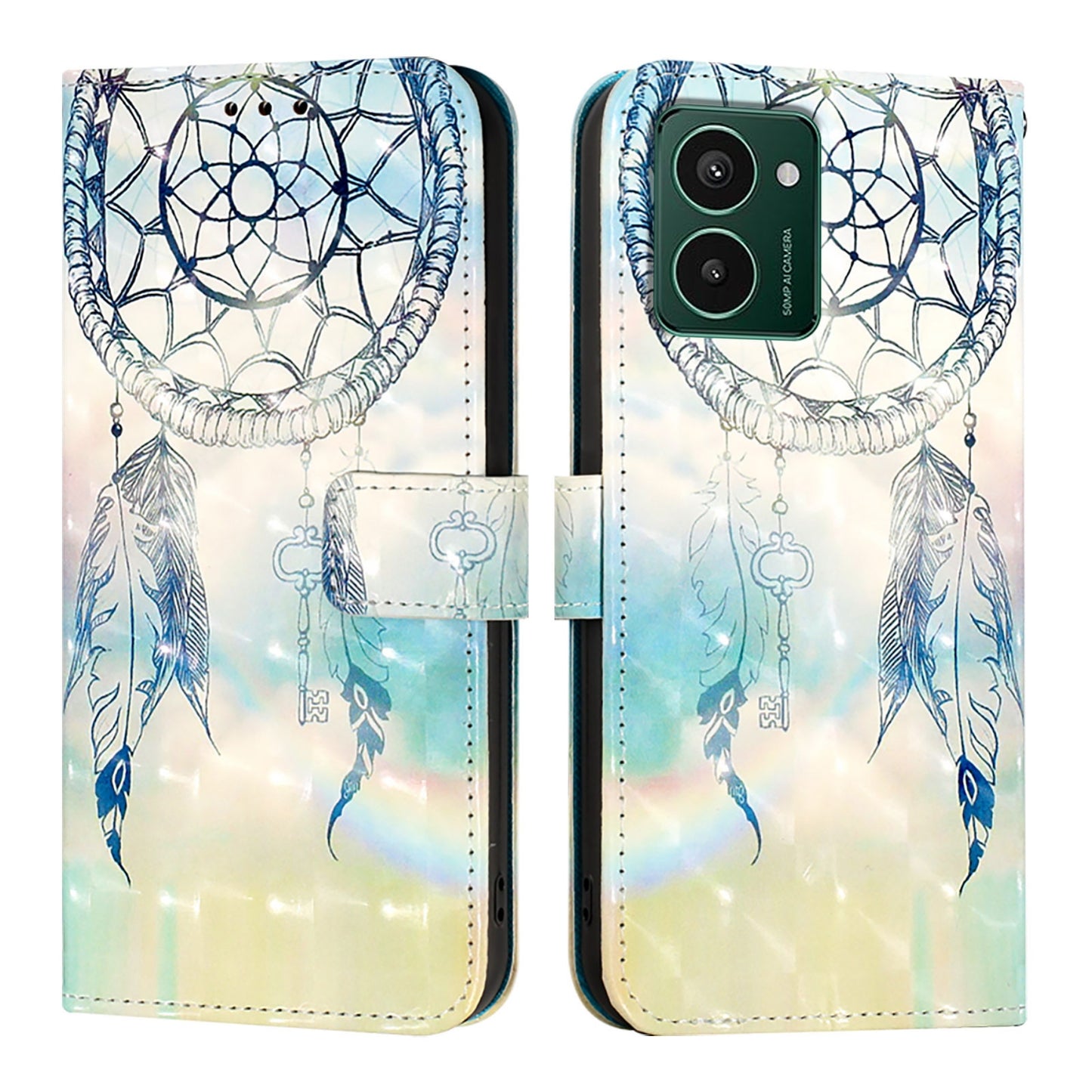 HMD Pulse Pro Leather Flip Phone Case with 3D Painted Design, Card Holder, Wallet & Stand Function - Durable Protection & Easy Access