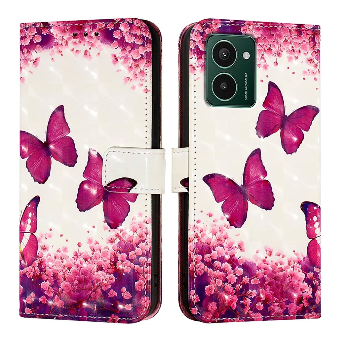 HMD Pulse Pro Leather Flip Phone Case with 3D Painted Design, Card Holder, Wallet & Stand Function - Durable Protection & Easy Access