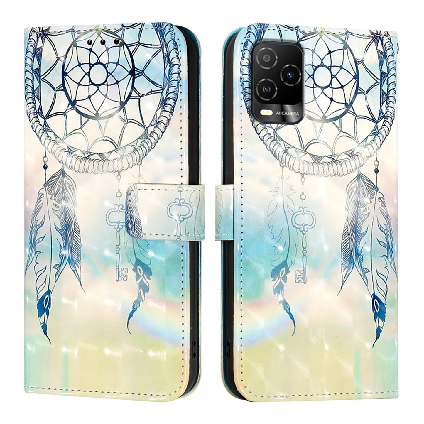 BLU View 5 Pro Leather Flip Phone Case with 3D Painted Design, Card Holder, Wallet & Stand Function - Durable Protection & Easy Access