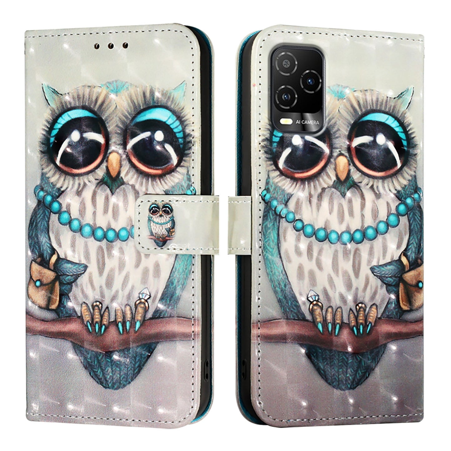 BLU View 5 Pro Leather Flip Phone Case with 3D Painted Design, Card Holder, Wallet & Stand Function - Durable Protection & Easy Access